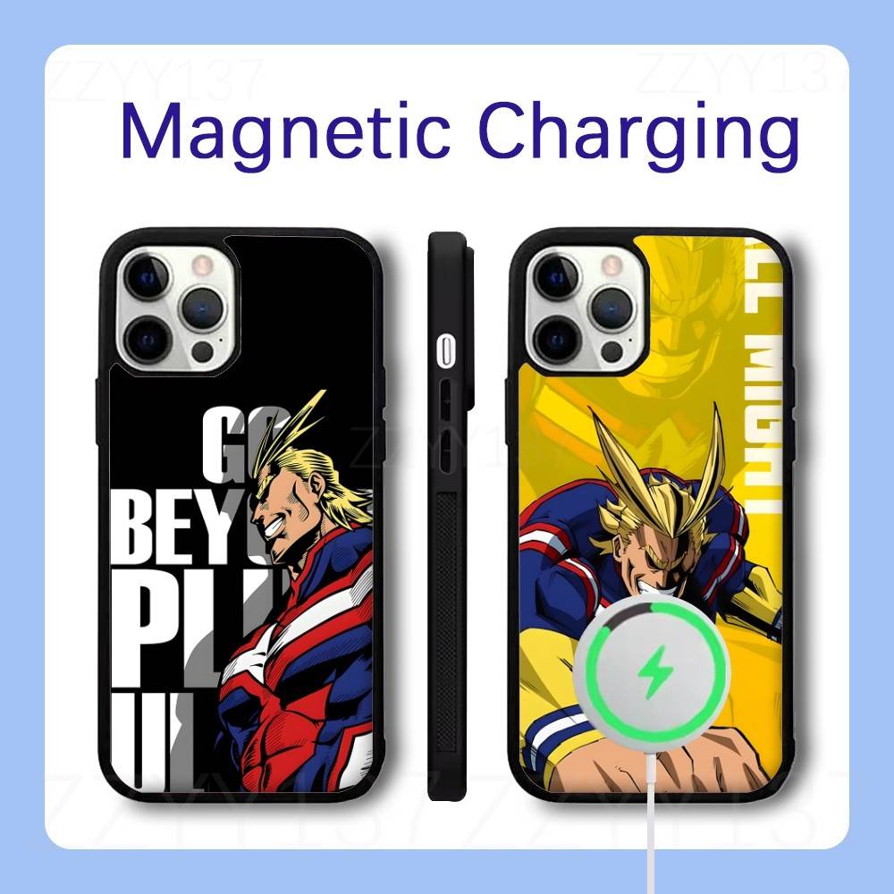 All Might My Hero A-Academia Phone Case For iPhone 17,16,15,14,13,12,11,Pro,Max,Plus,Air,Mini Magsafe Magnetic Wireless Charging