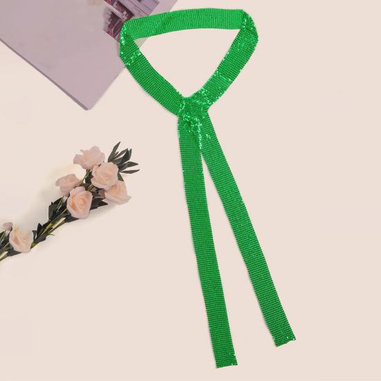 Металлический шарф с блестящими пайетками, тонкий длинный шарф, для вечеринки в ночном клубе, сверкающий, женский, аксессуар для шеи