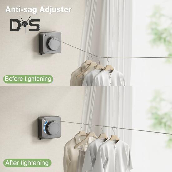 4.2M настенная выдвижная бельевая веревка регулируемая втягивающаяся прочная нержавеющая стальная проволока для сушки белья в помещении и на открытом воздухе