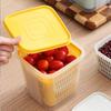 Контейнер для хранения продуктов питания для дома, лука, имбиря, чеснока, дренажные коробки с крышкой, органайзер для холодильника для фруктов, пищевая кухонная коробка