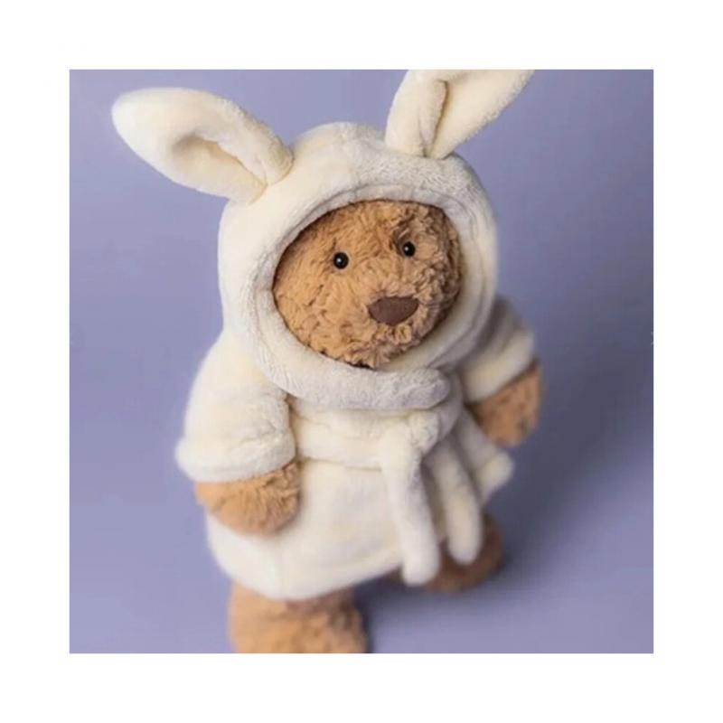 Рождественский подарок 2024 года мягкая игрушка медведь Варфоломей Халат 26 см