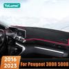 Коврик на панель автомобиля, предотвращающий блики, коврики с защитой от УФ-излучения для Peugeot 3008 5008 GT Hybrid 2016 2017 2018 2019 2020 2021 2022 2023