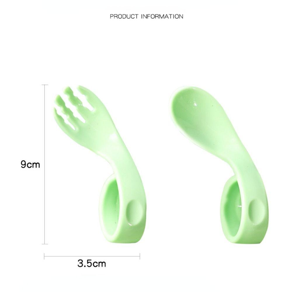 Fork Supplement Tool Children Tableware Elbow Spoon Auxiliary Spoon Baby Spoon Fork Eat Training