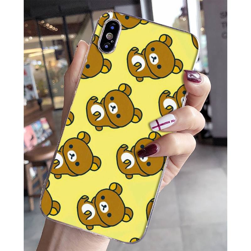 Чехол YNDFCNB Rilakkuma для iPhone 11 12 13 mini pro XS MAX 8 7 6 6S Plus X 5S SE 2020 XR