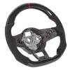 Рулевое колесо из углеродного волокна, замшевое, подходит для Mk7Mk7.5 GTDR 20132020, красная строчка