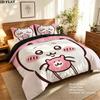 Chiikawa Pattern Bedding Quilt Set Quilt Cover Pillowcase Home Birthday Gift(1 * duvet cover + 2 * pillowcase, without core)