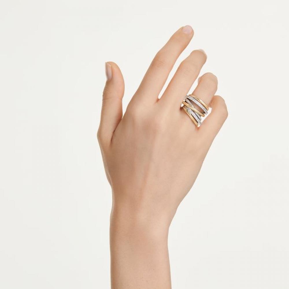 Swarovski [official Product Shopping Bag Included] Hyperbola Cocktail Ring 57404