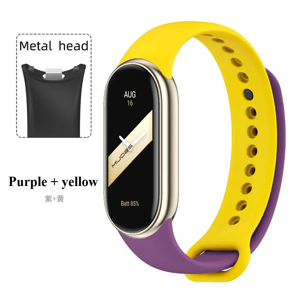 Спортивный силиконовый ремешок для Xiaomi Mi Band 9 NFC Сменный браслет-ремень для Xiaomi Mi Band 8/9/10 Наручный ремешок Аксессуары для умных часов