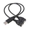 Высококачественный USB 2.0 Кабель USB Двойной Разветвитель Адаптер Кабель Один На Два Женский На USB 2 Мужской Кабель-удлинитель питания