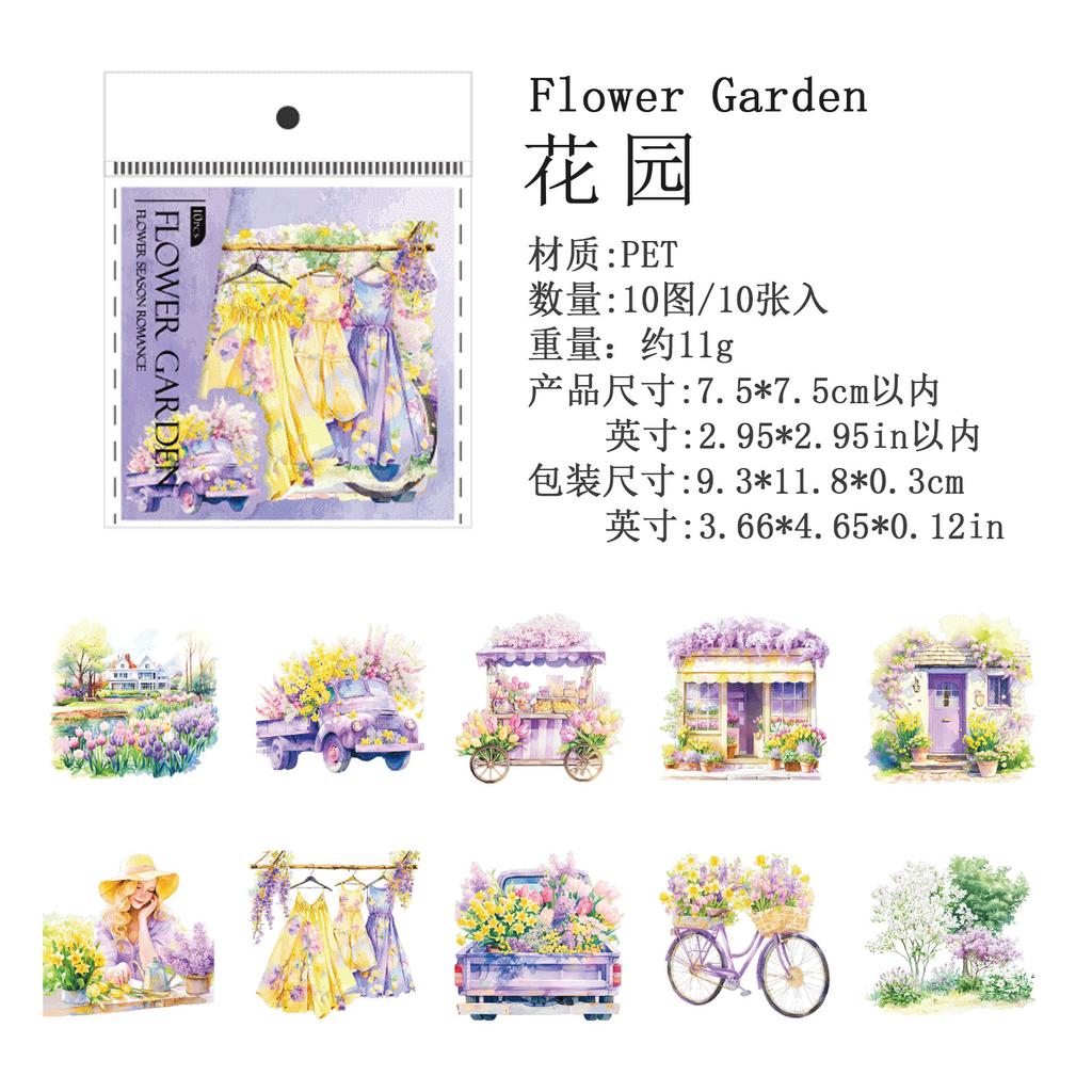 10 pcs Manor life landscape theme Stickers Creativity Adhesive Diy Hand Account Diary Scrapbooking Craft Supplies