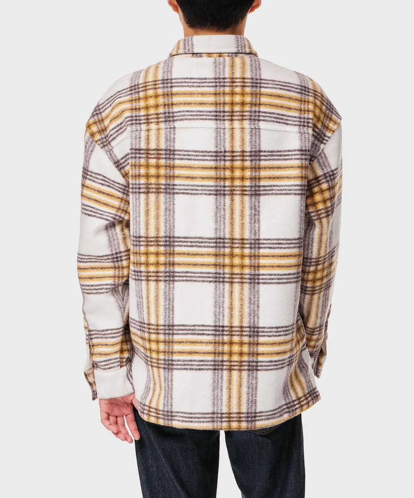 DICKIES Relaxed Plaid Long Sleeve Shirt Cream