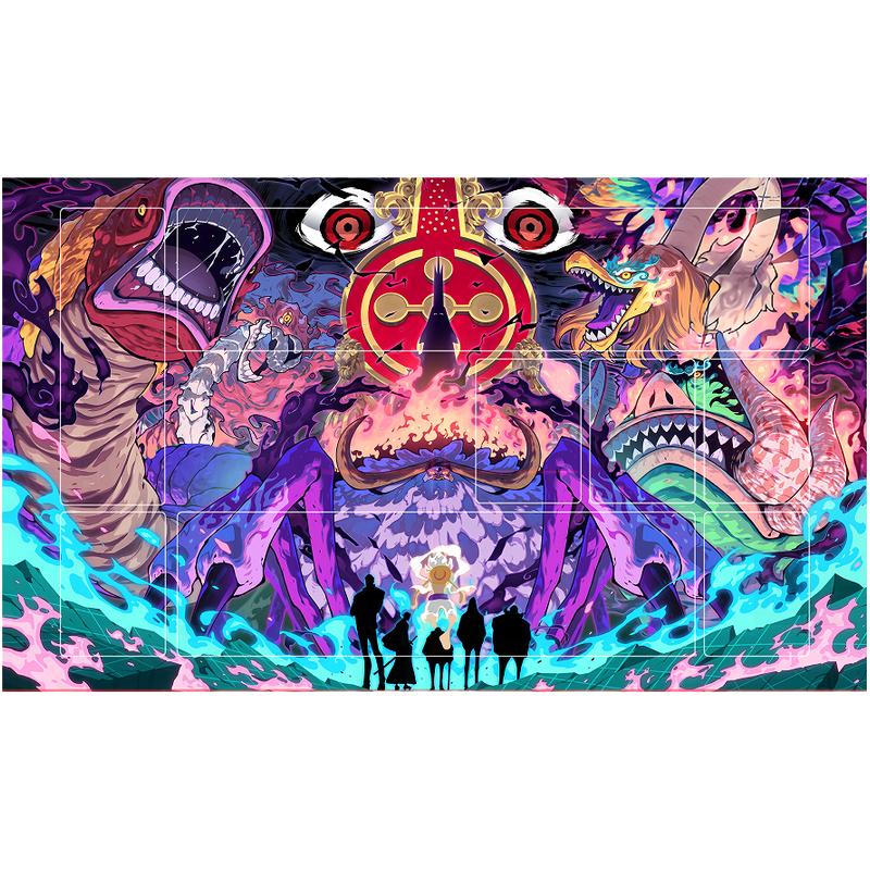 Аниме One Piece OPCG DIY ИГРОВАЯ Карточка Игровой коврик Серия комиксов Луффи Нами Эйс Сабо Хобби Коллекция Игрушки