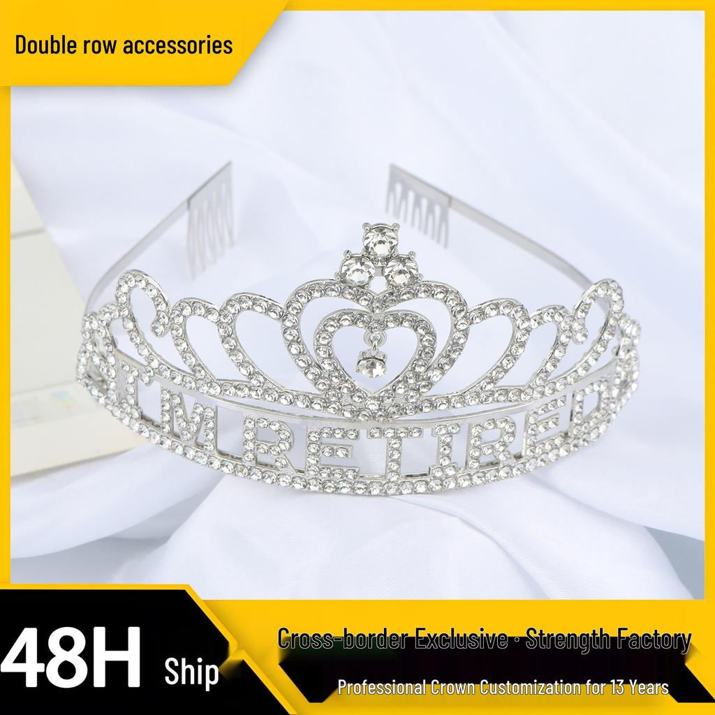 Трансграничная корона-ободок для вечеринки по случаю выхода на пенсию - Набор для переодевания в подарок для Европы и Америки