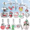 Оригинальные медные шармы-бусины Зимняя снежинка Снеговик Иглу Пингвин Подвеска Подходит для браслета Женские украшения Подарок