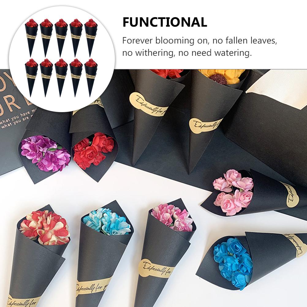 10 шт. Украшение подарочной коробки цветы букет мини роза подсолнух украшение сушеные красные свечи ребенок