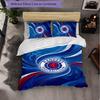 Rangers FC Themed Bedding 3Pcs Duvet Cover Set Decorative Bed Linen For Teen Room Home Decoration