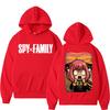 Японское аниме Spy X Family Anya Forger Толстовка с графическим принтом Harajuku Уличная одежда унисекс Женская одежда Unisexga Толстовка большого размера