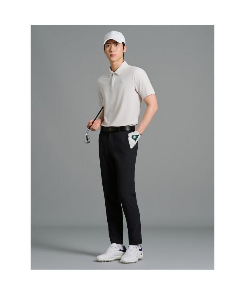 BEANPOLE GOLF [B_Under] Мужская футболка с коротким рукавом и воротником, 3D-узор - Светло-серый