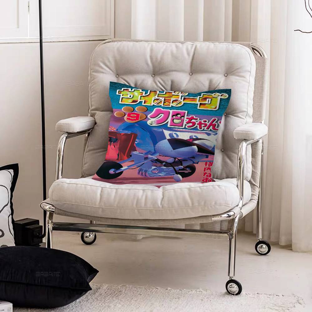 Anime Cyborg Kuro-chan Personalized Pillow Dust Cover Bedroom Kids Party Decoration Pillowcase Birthday Children Gift