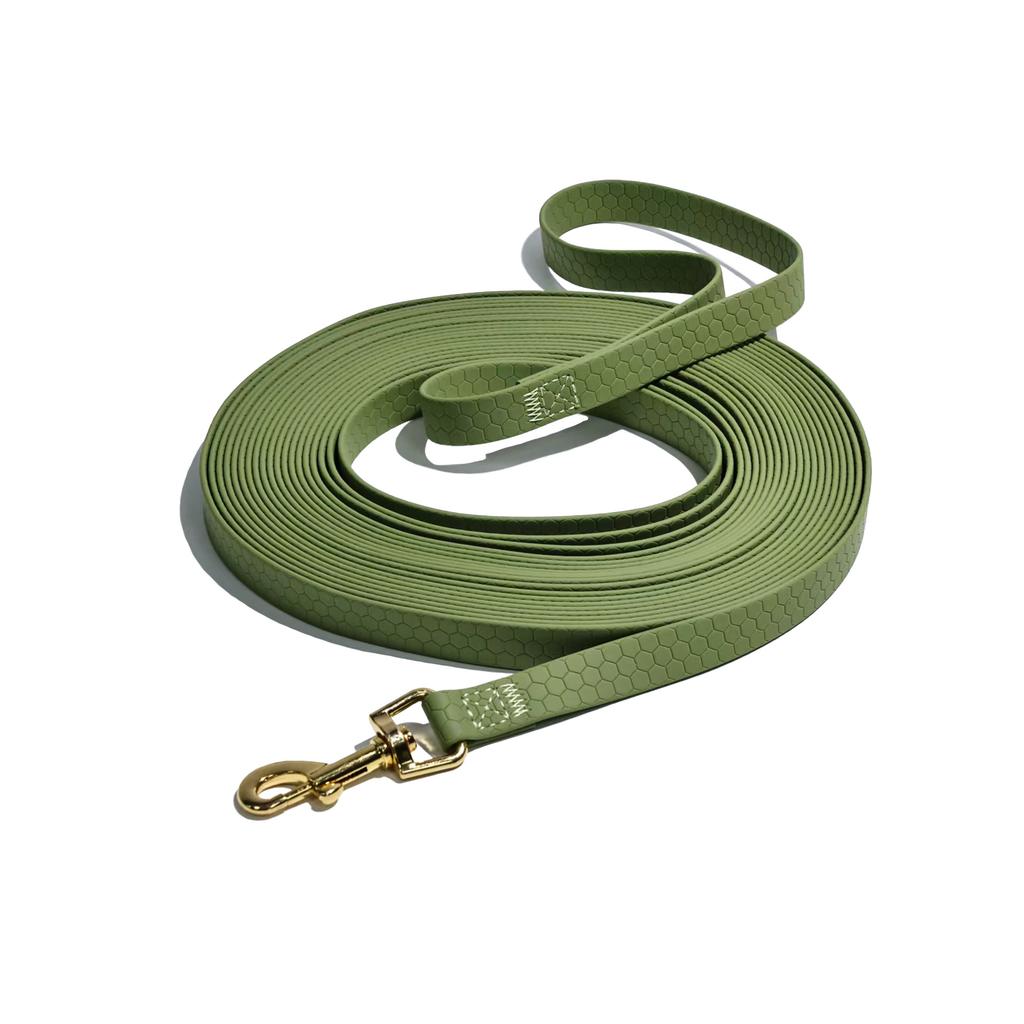 Waterproof PVC Dog Leash Honeycomb Embossed Zinc Alloy Hook Bite Resistant High Tensile Strength Non-Toxic Custom Training Lead