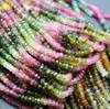 Удивительные многоцветные бусины Rondell из натурального граненого турмалина для ожерелья. Используйте турмалиновые бусины лучшего качества, каменные бусины размером от 2 до 5 мм.