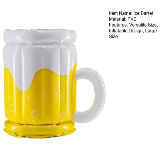 Надувная ледяная бочка большого размера, легко хранить, охладитель для напитков, ведро для льда, бытовой декор для вечеринок, бассейна, бара, аксессуар для коктейльной вечеринки