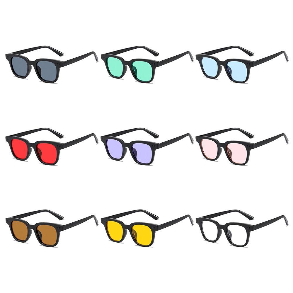 Colorful Ocean Lens Sun Glasses Summer Shades Retro Square Frame Sunglasses for Women & Men