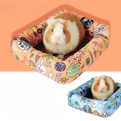 Летний коврик для маленьких домашних животных Cool Nest Puppy Kitten Ratan с милым принтом для маленьких домашних животных, охлаждающий коврик для морской свинки, хомяка, шиншиллы, маленькая клетка
