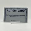 Leave Card Humorous Empathy Cards Wallet-Size Durable PVC Communication Cards for Calm Conversations