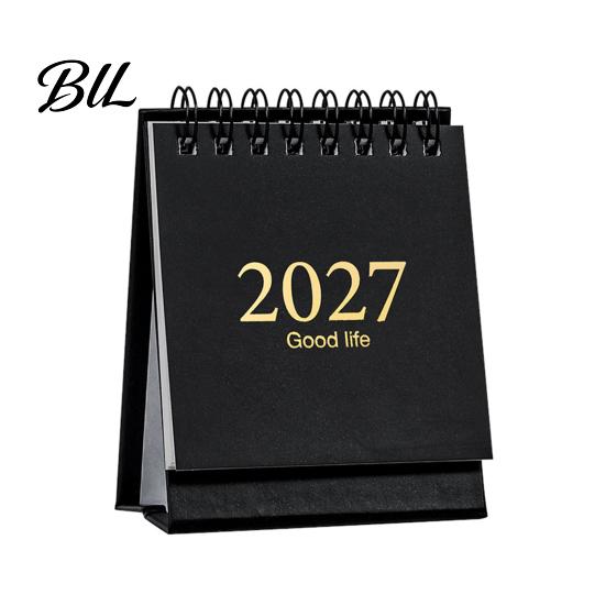 Academic Year Desktop Planner 2027-2028 Mini Standing Flip Desk Calendar, 18 Month from Jan. Professional Planning Calendar 2027 to Jun. 2028, Pocket