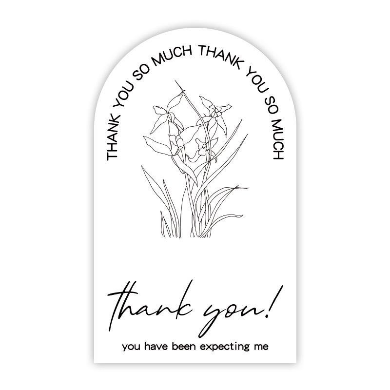 50-pack Airplane-Themed Thank You Box Sealing Stickers for Packaging and Decoration