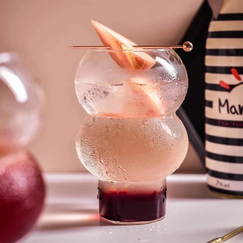 Стеклянная кружка для коктейля в скандинавском стиле, кофейная кружка, прозрачный шар, стакан для йогурта, мусса, мороженого, десерта, кружка для молочного коктейля