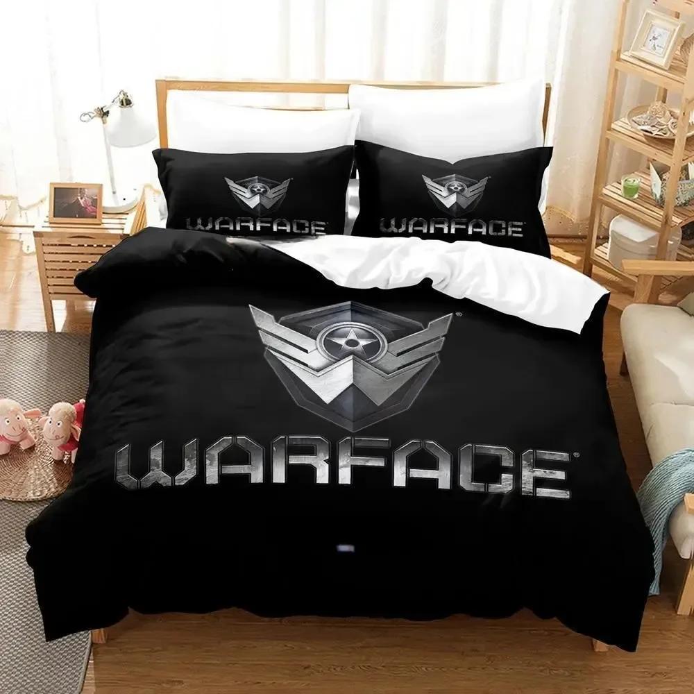 3D Аниме Игра Warface Breakout Комплект постельного белья Печатный комплект постельного белья с наволочкой Пододеяльник Мягкий Односпальный Двуспальный Queen Super King Размер