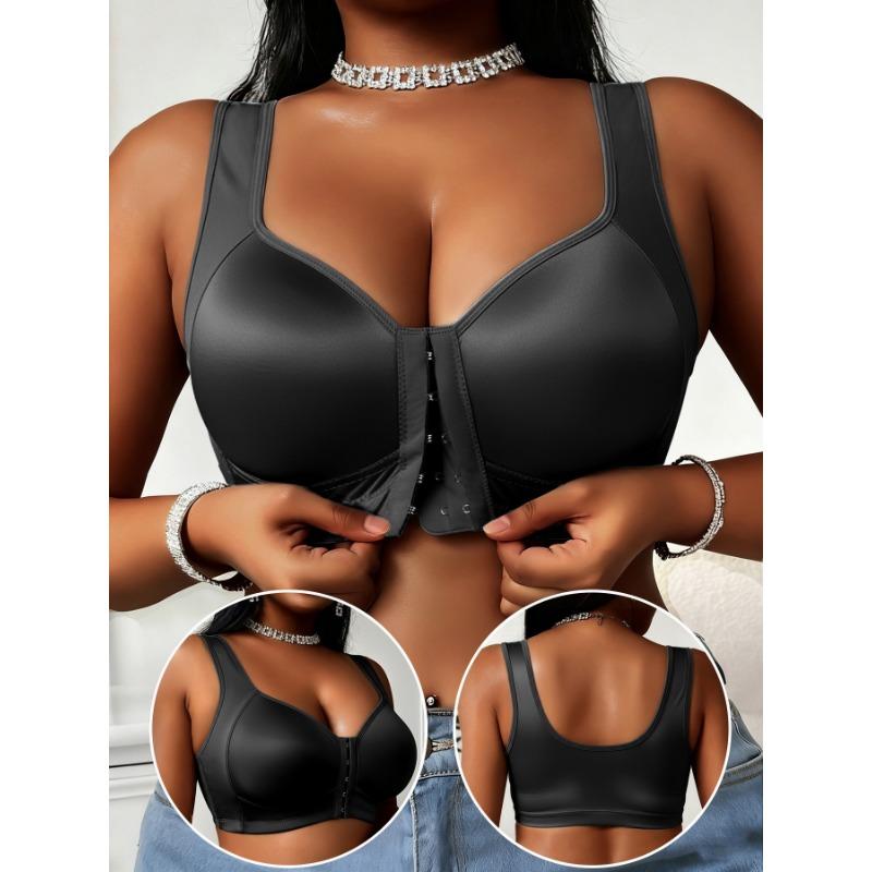 Women S Front Closure Push Up Plus Size Smooth Sports Bra No Underwire