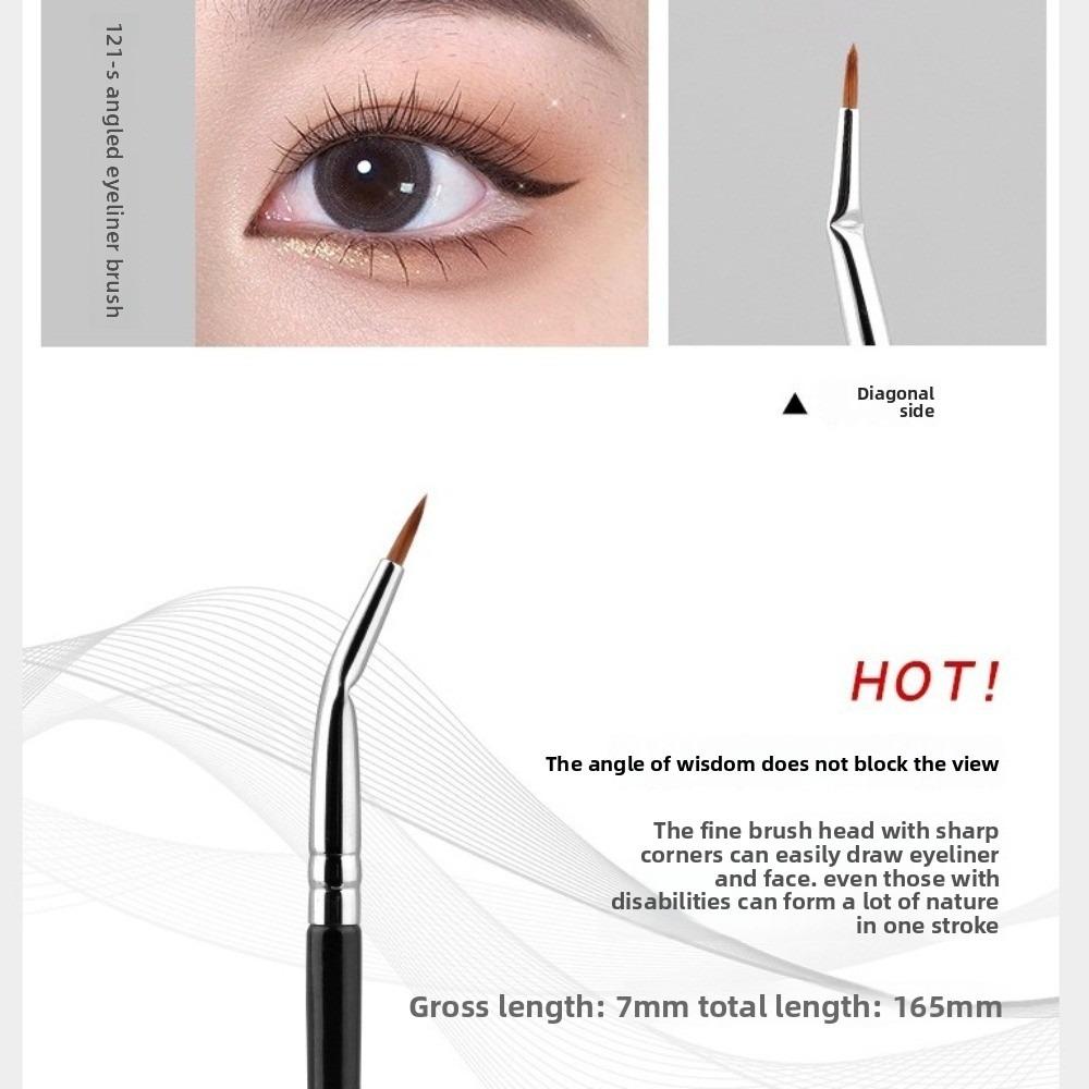 Angled 120° Folding Angle Scalloped Lash Brush Natural Effect Soft Bristles Mascara Fan Brush Professional Lash Separator Tool