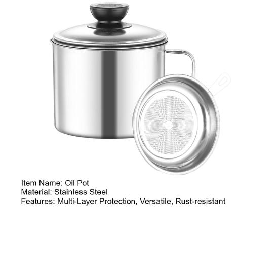 Контейнер-кувшин из нержавеющей стали для масла с фильтром, банка для хранения кулинарного масла, кухонный гаджет для хранения и фильтрации кулинарного масла