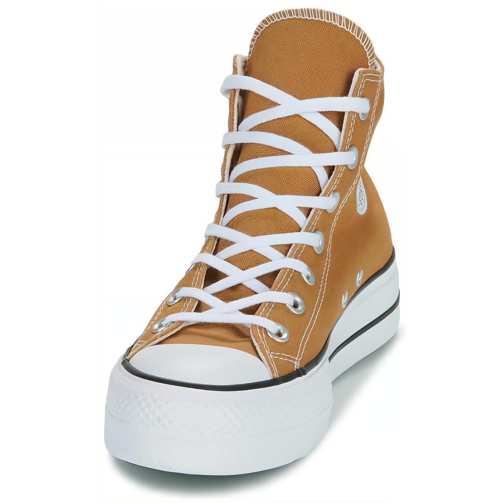 Converse Chuck Taylor All Star Lift Platform High Trek Tan Women Sneakers White Black A07210C