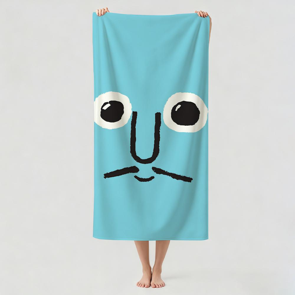 Модный принт J-Jean J-Jullien Полотенце для сушки Полотенце для ванны Подходит для легкого плавания Кемпинга Йоги Пляжа Наружное