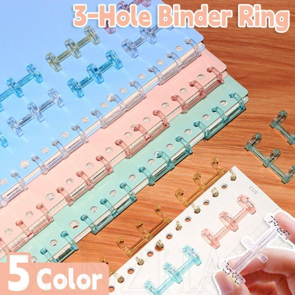 3 Hole Binder Rings Plastic Loose Leaf Buckle High Quality Binding Clip Students