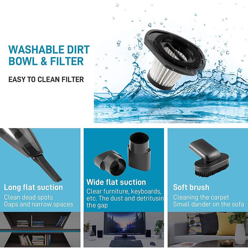 2024 Wireless Handheld Vacuum 8500pa Powerful Cyclone Suction Portable Rechargeable Vacuum Cleaner Charge for Car Home Pet Hair