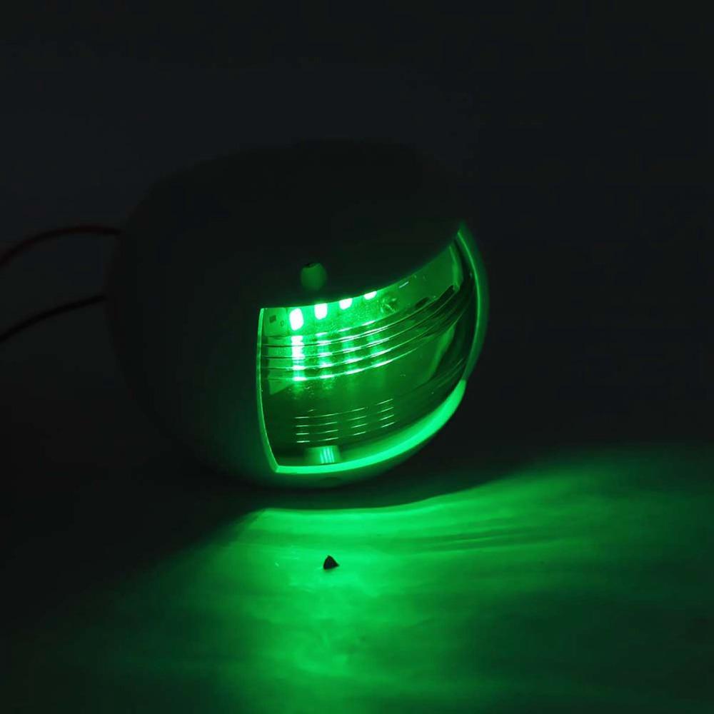 1Pair 3W Signal Lamp Red Green LED Marine Navigation Light Spherical Navigation Light Boat