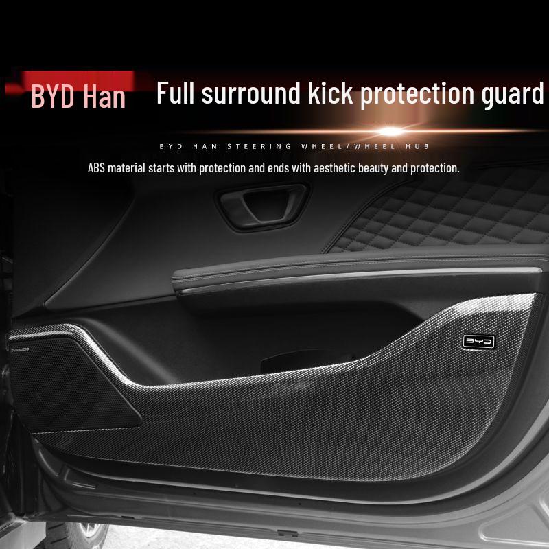 Защитные коврики на пороги дверей автомобилей BYD: Декорации интерьера, устойчивые к царапинам, для моделей Tang, Song, Han, Dolphin, Seal, Yuan и Qin Plus.