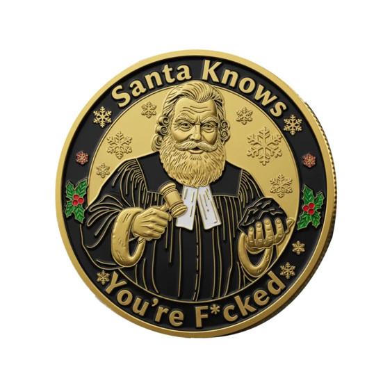 1/2/3/4/5 шт. Сувенирные монеты Металлические Рождественские подарочные монеты Рождественские декоративные памятные монеты Усилитель праздничной атмосферы