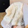 2025 Summer New Lace Beaded Vest with Short Women's Embroidered Vest