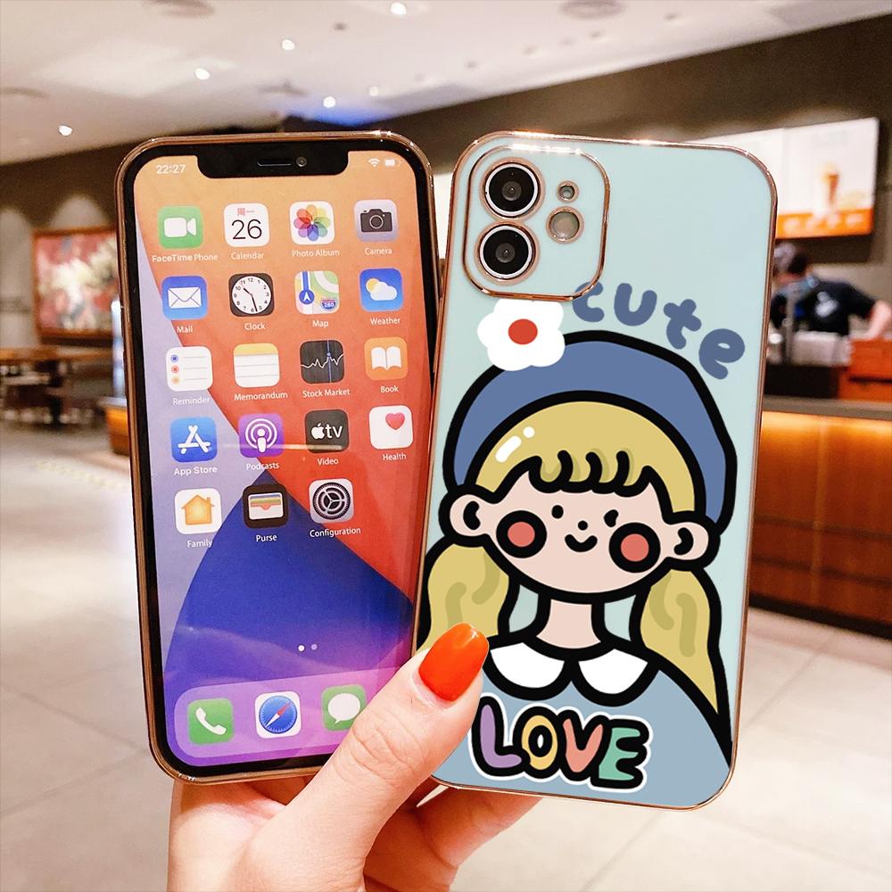 Красочные печатные узоры с квадратным краем корпуса с покрытием корпуса телефона Роскошное покрытие Мягкий чехол для телефона для iPhone Motorola Moto OnePlus Samsung