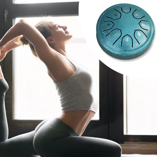 Стальной язычковый барабан 8 нот язычковый барабан Handpan Ethereal Drum Медитационный музыкальный инструмент Садовый барабан для дождя