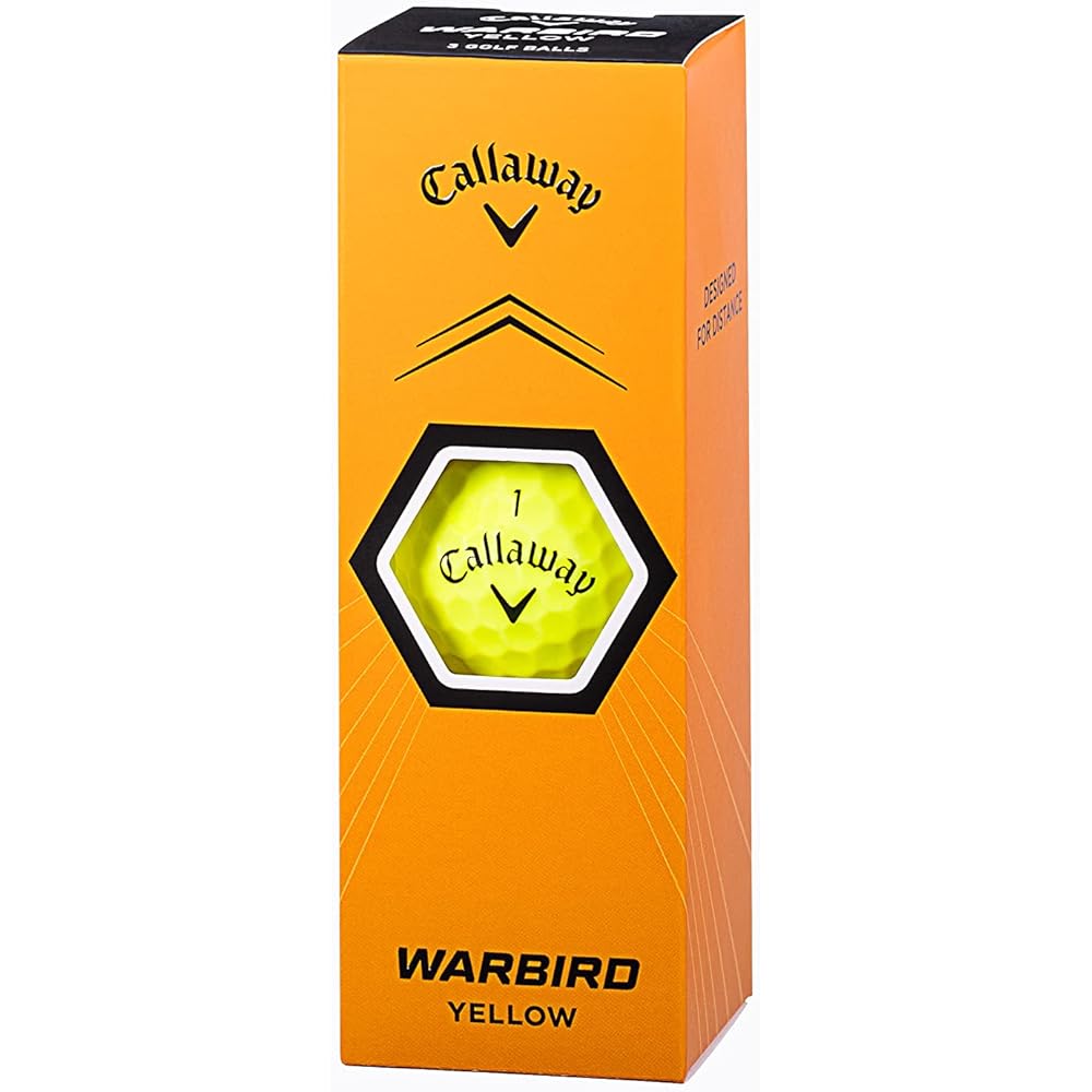 Мячи для гольфа Callaway Warbird 23 Желтые Упаковка 12 шт. Двухкомпонентная конструкция