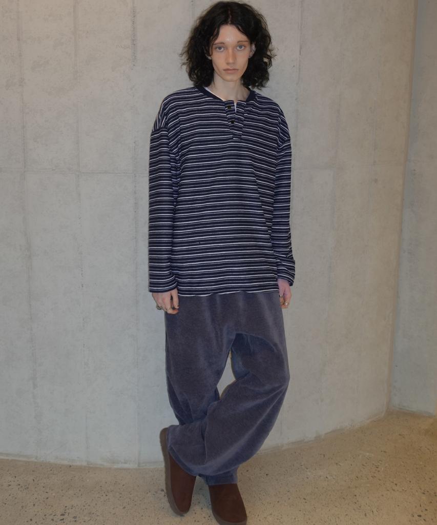 AZENDER Henry Boucle Stripe Navy