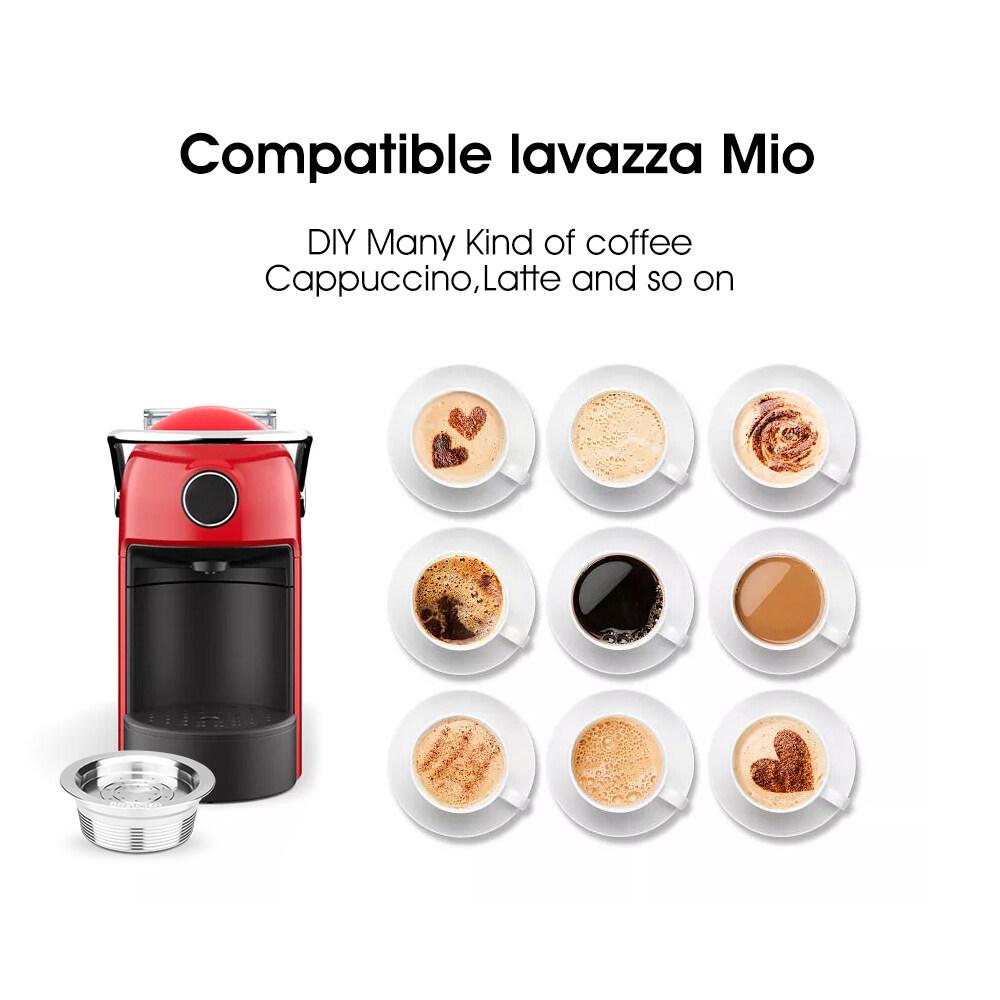 i Cafilas [HLM01] Многоразовый капсульный фильтр для кофе, многоразовые капсулы Crema из нержавеющей стали для кофемашины Lavazza LAVAZZA A MODO MIO JOLIE ESPRIA IDOLA