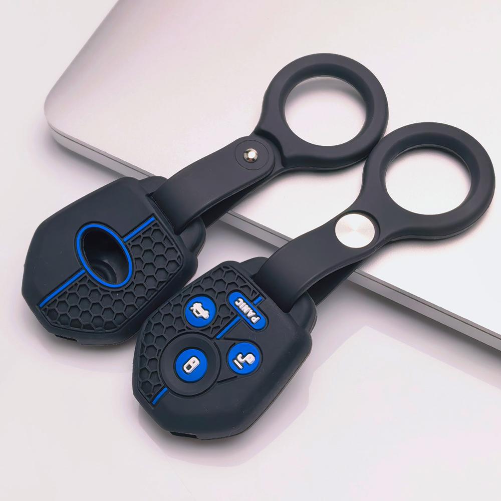 Key Shell Cover for Subaru Forester Impreza WRX STI Legacy Outback BRZ XV Non Slip Ergonomic Soft Key Shell for 4 Button Subaru Car Remote Key